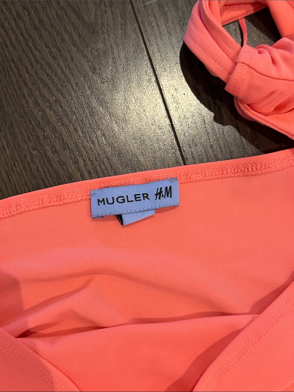 H&M X Mugler coral pink dress Medium - Picture 4 of 6